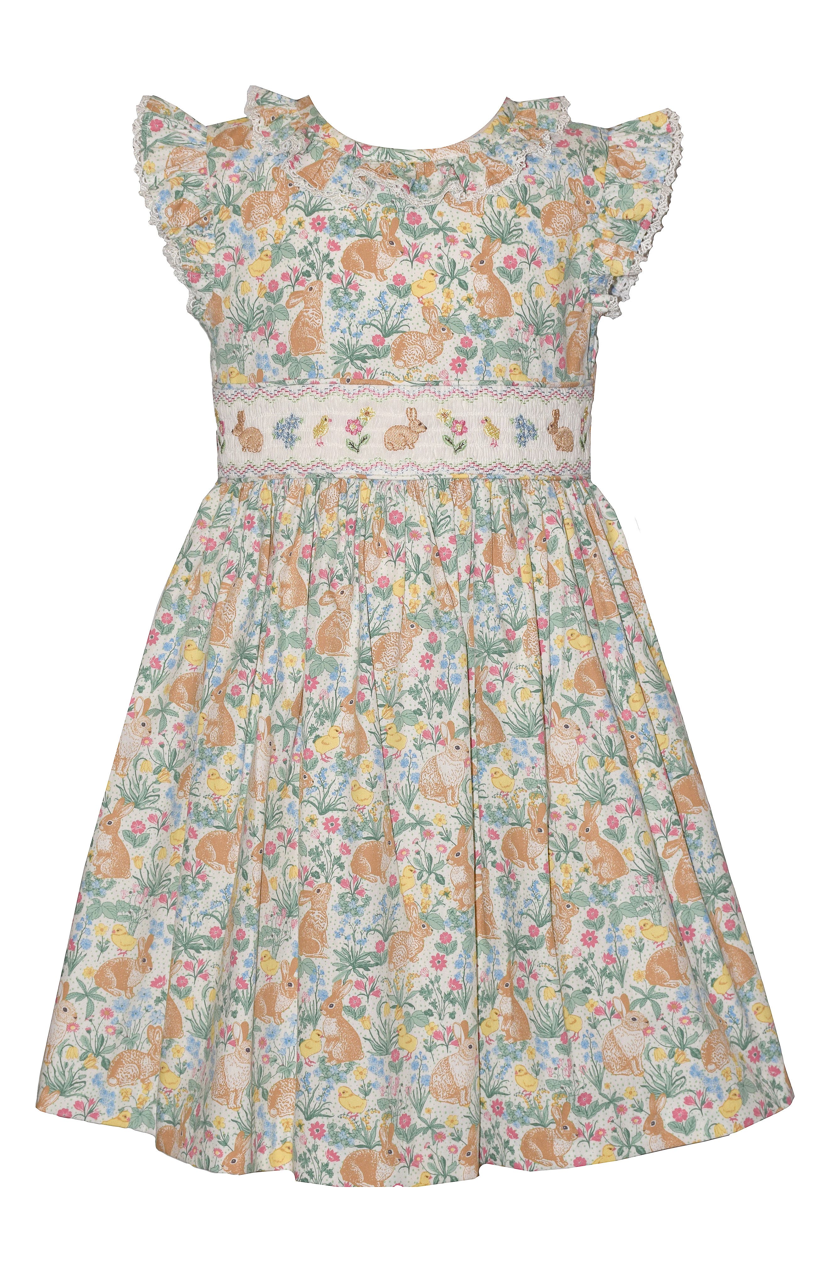 Iris & Ivy Kids' Flutter Toile Clip Dot Dress