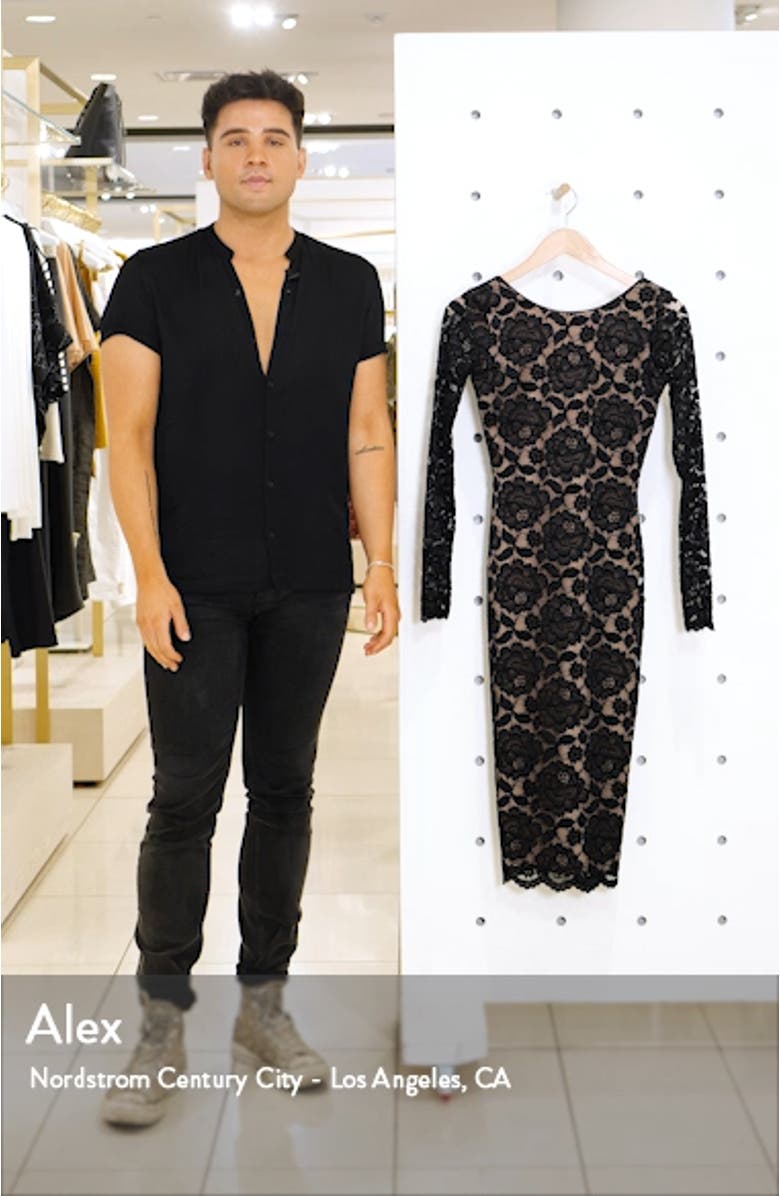Emery Long Sleeve Lace Cocktail Dress, sales video thumbnail