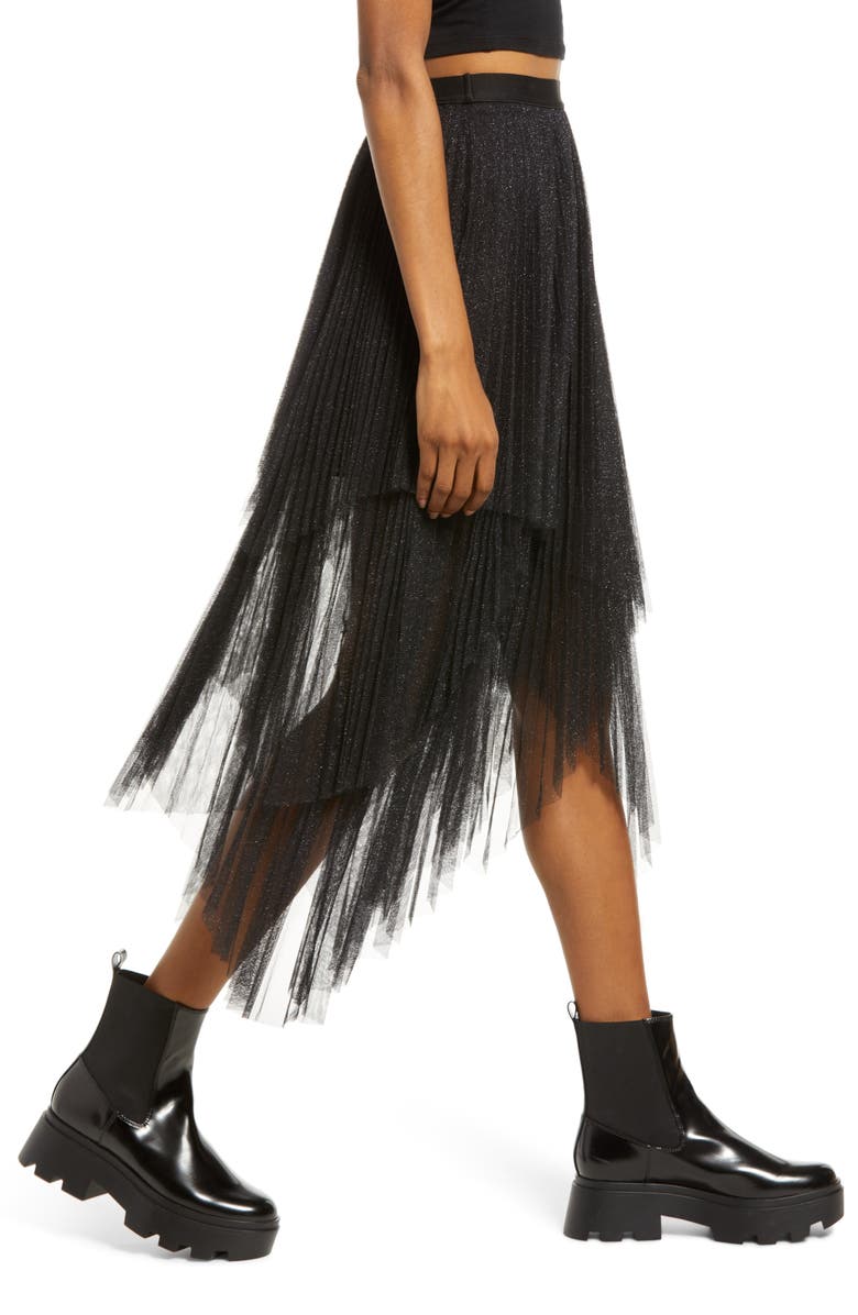 AllSaints Veena Asymmetric Skirt, Alternate, color,