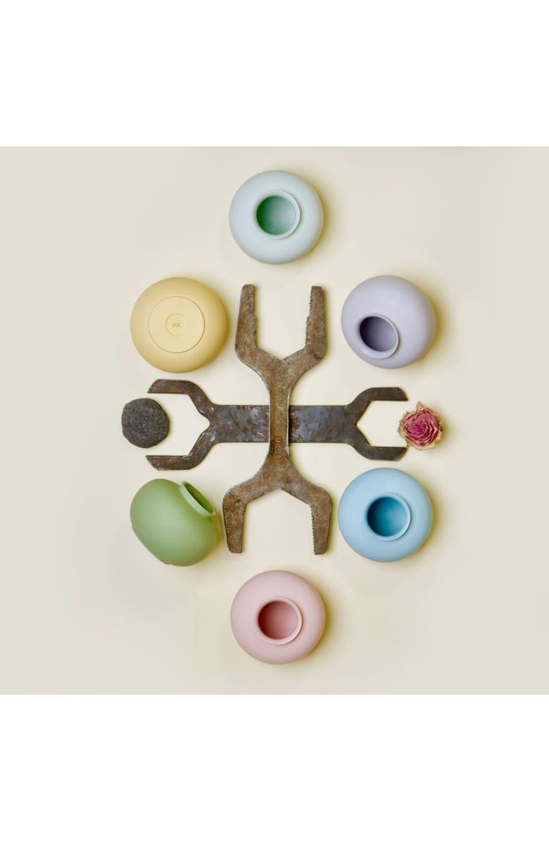 MIDDLE KINGDOM Matte Porcelain Mini Apple Vase, Alternate, color, Lilac Grey