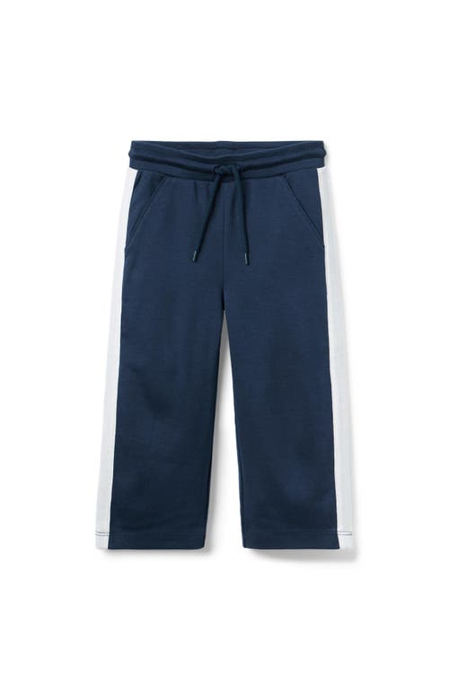 Janie And Jack The Stripe Wide Leg Ponte Pant In Blue