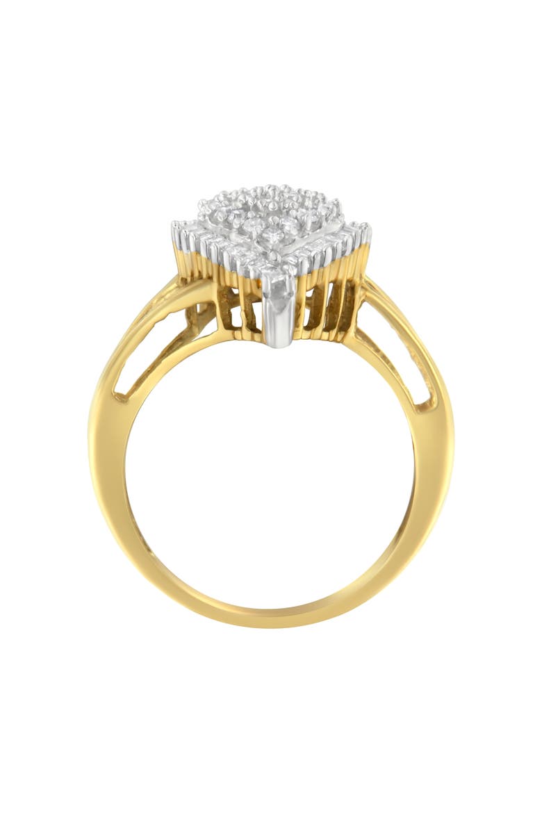 10K Yellow Gold 1/2 Cttw Diamond Pear Ring, Alternate, color, Yellow