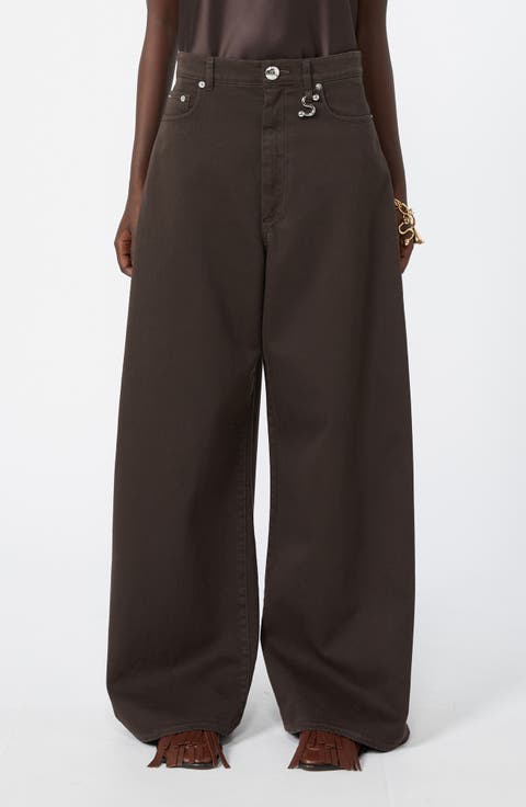 Wide Leg Jeans (Chocolate)