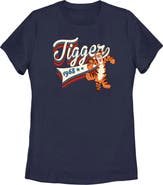 Winnie the Pooh Women's Red, White, and Blue Tigger Short Sleeve Graphic T-Shirt