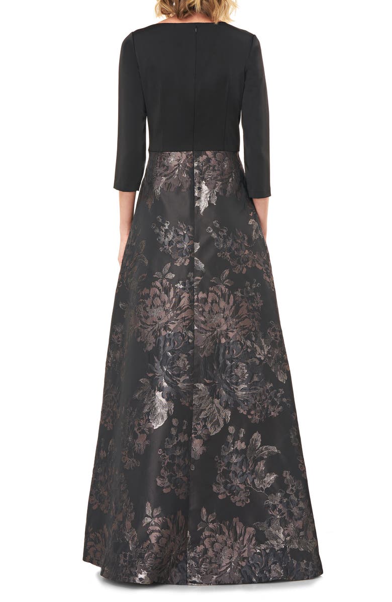 Kay Unger Izabella A-Line Evening Gown, Alternate, color, 