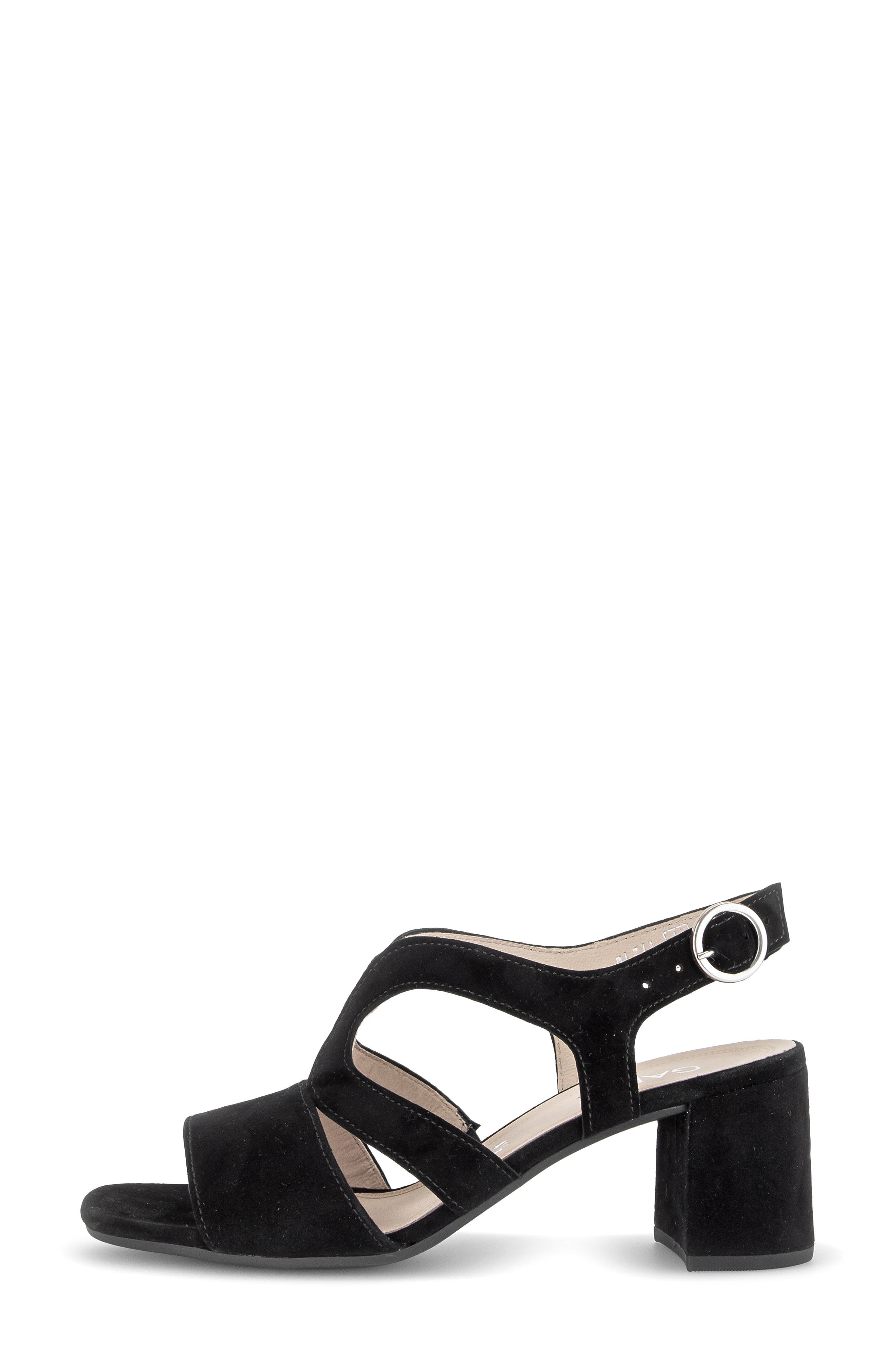 Gabor Ankle Strap Sandal, Alternate, color, Black