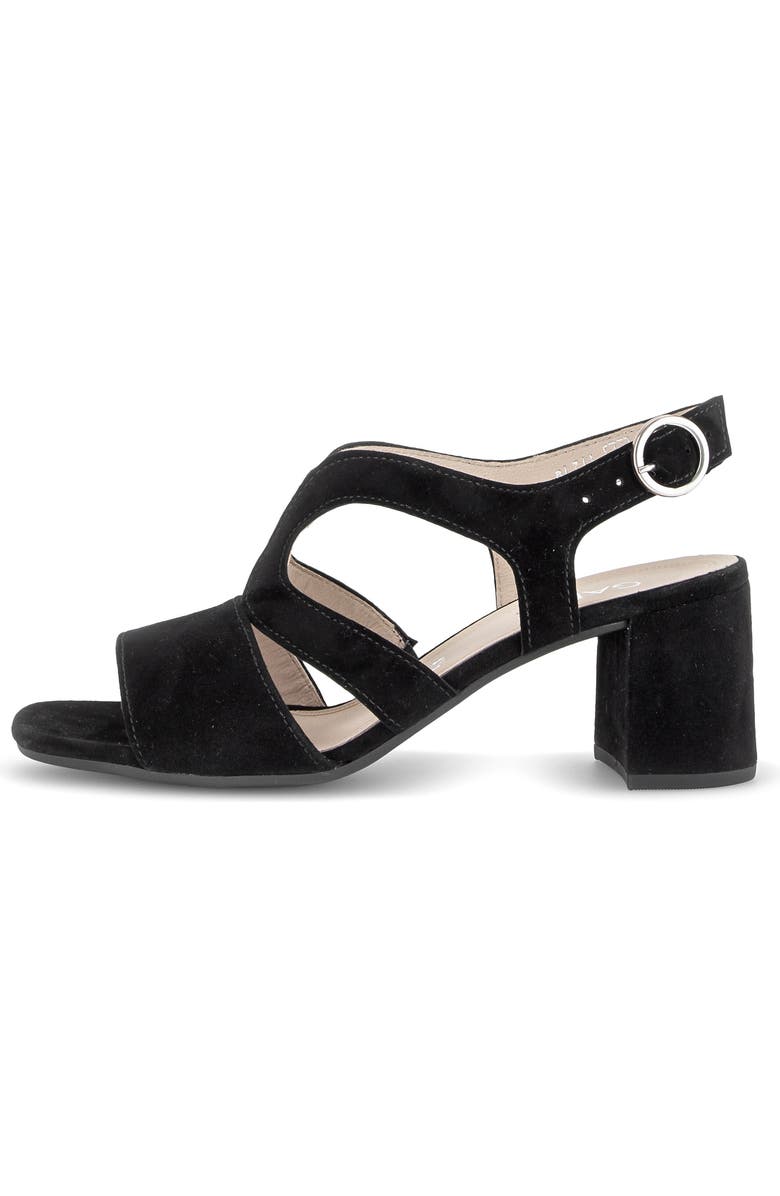 Gabor Ankle Strap Sandal, Alternate, color, Black