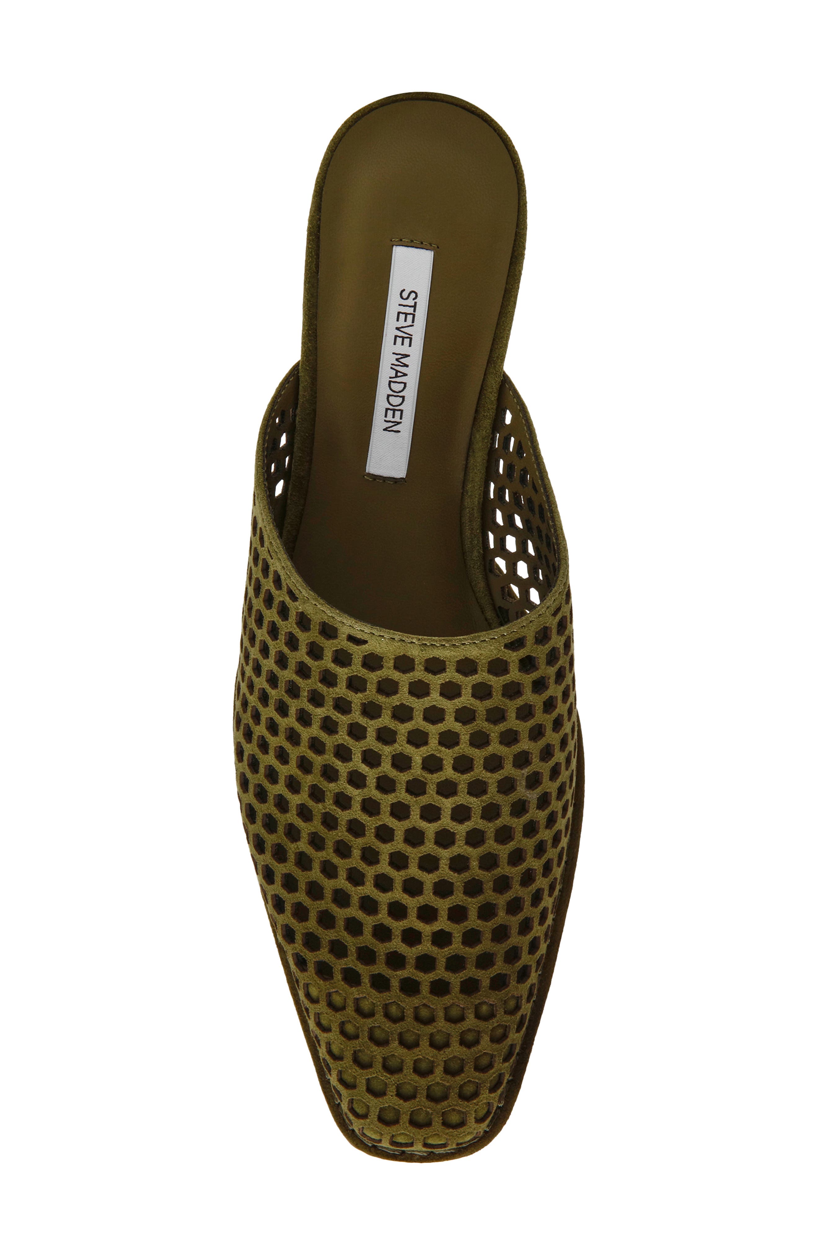 Dessa Perforated Mule, Alternate, color, OLIVE SUEDE