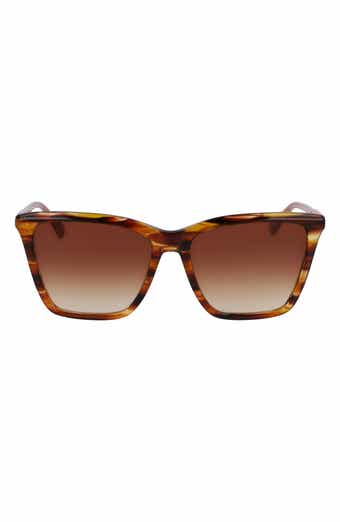 Le Pliage 56mm Gradient Rectangular Sunglasses