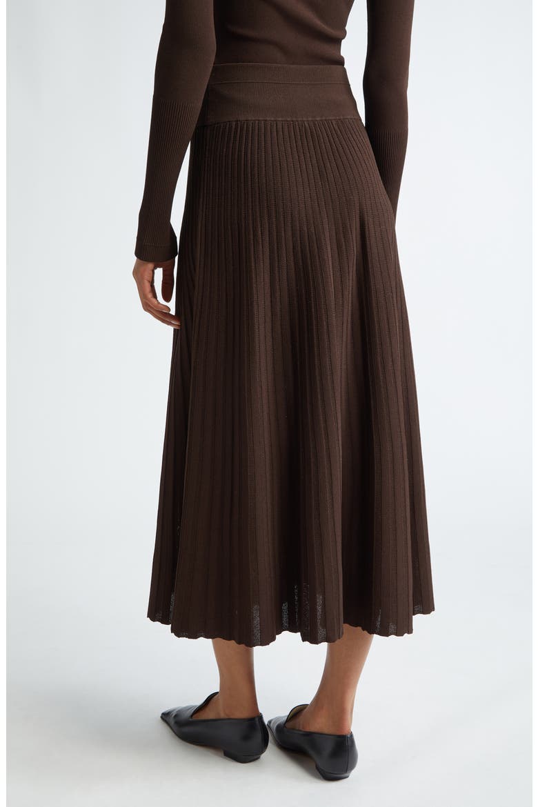Rib Midi Sweater Skirt, Alternate, color, CHOCOLATE