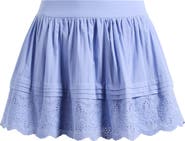WAYF x Hannah Lovey Porter Goldie Eyelet Detail Cotton Miniskirt