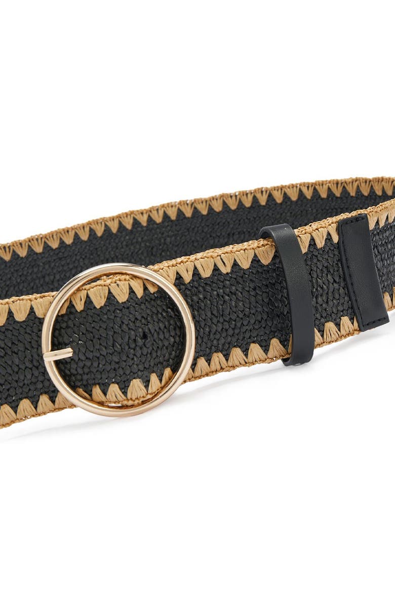 Contrast Waist Belt, Alternate, color, Beige & Black