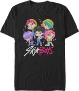 KPop Demon Hunters Men's KPop Demon Hunters Saja Boys Chibi Group  Graphic T-Shirt