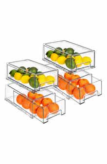 Set of 4 Stackable Fridge Bins