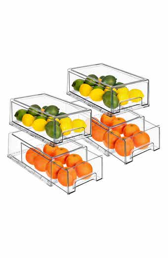 Set of 4 Stackable Fridge Bins