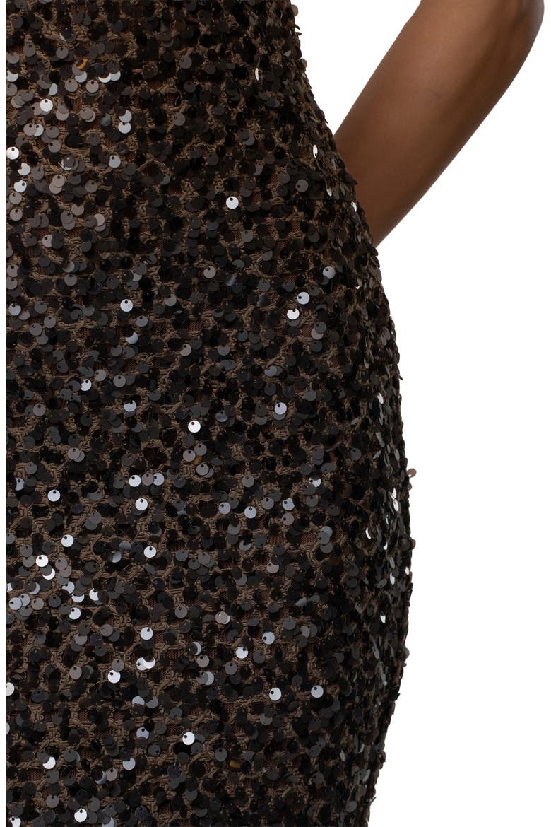 Jewel Opulence Sequin Gown, Alternate, color, BROWN