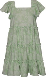 Iris & Ivy Kids' Flutter Sleeve Tiered Dress
