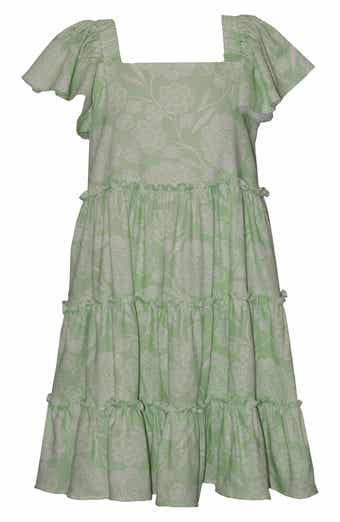Iris & Ivy Kids' Flutter Sleeve Tiered Dress