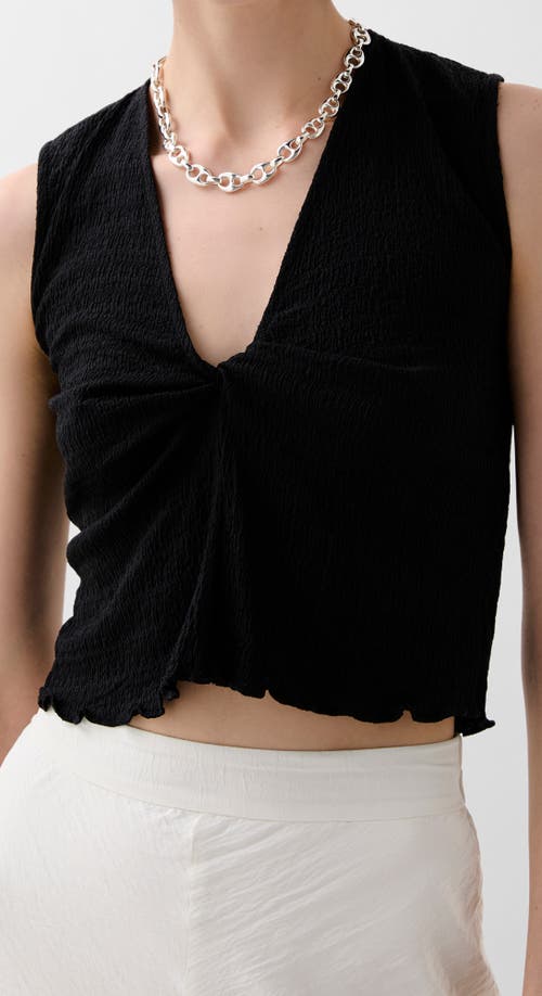 Scalpers Wrinkle Chestknot Tee In Black