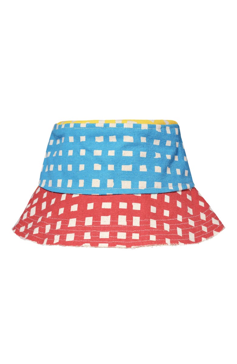 Dance Happy Grid Bucket Hat, Main, color, Tri-Color