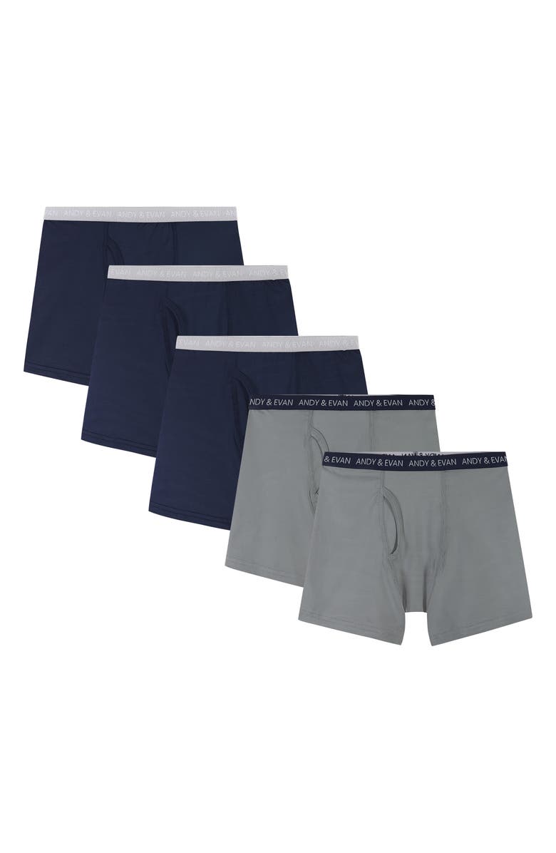 Andy & Evan Kids' Assorted 5-Pack Boxer Briefs, Main, color, 