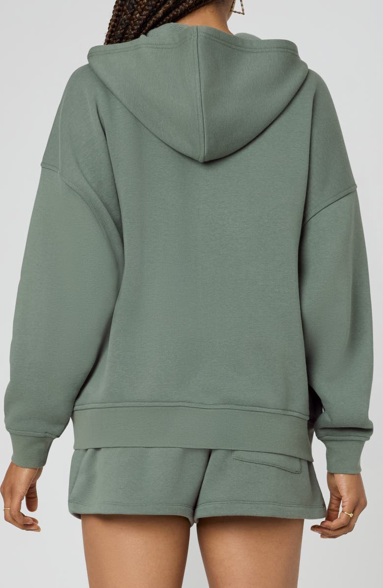 Florence by Mills Cozy Crush Oversize Zip Hoodie, Alternate, color, Laurel Wreath