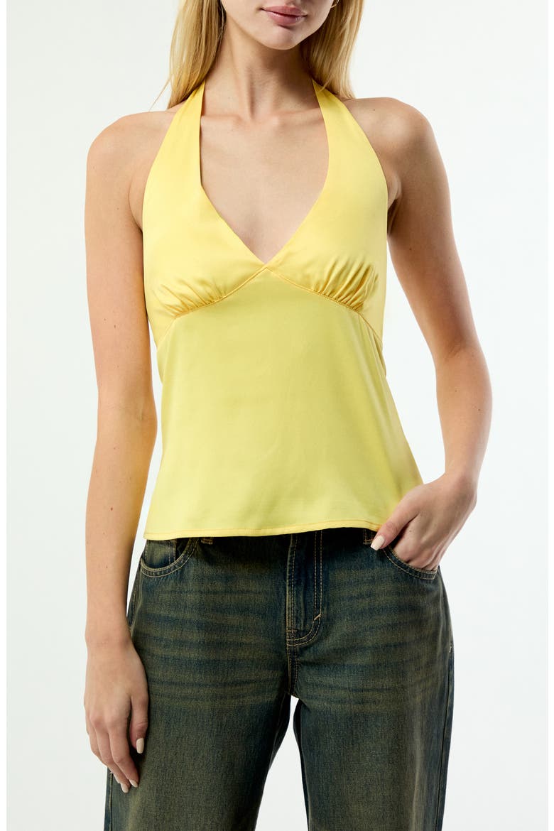 Sally Woven Halter Top, Main, color, YELLOW