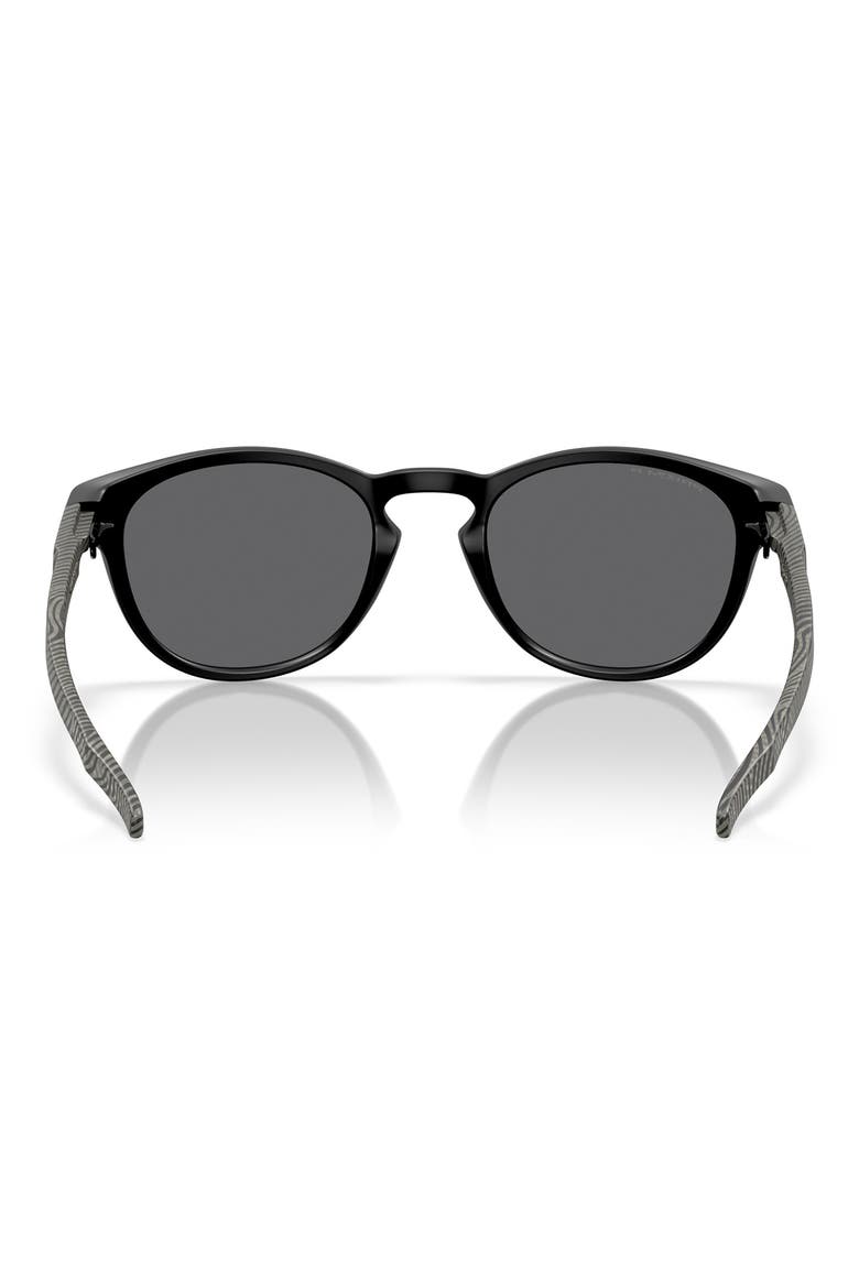 Latch™ 53mm Prizm™ Polarized Round Sunglasses, Alternate, color, MATTE BLACK / BLACK POLARIZED