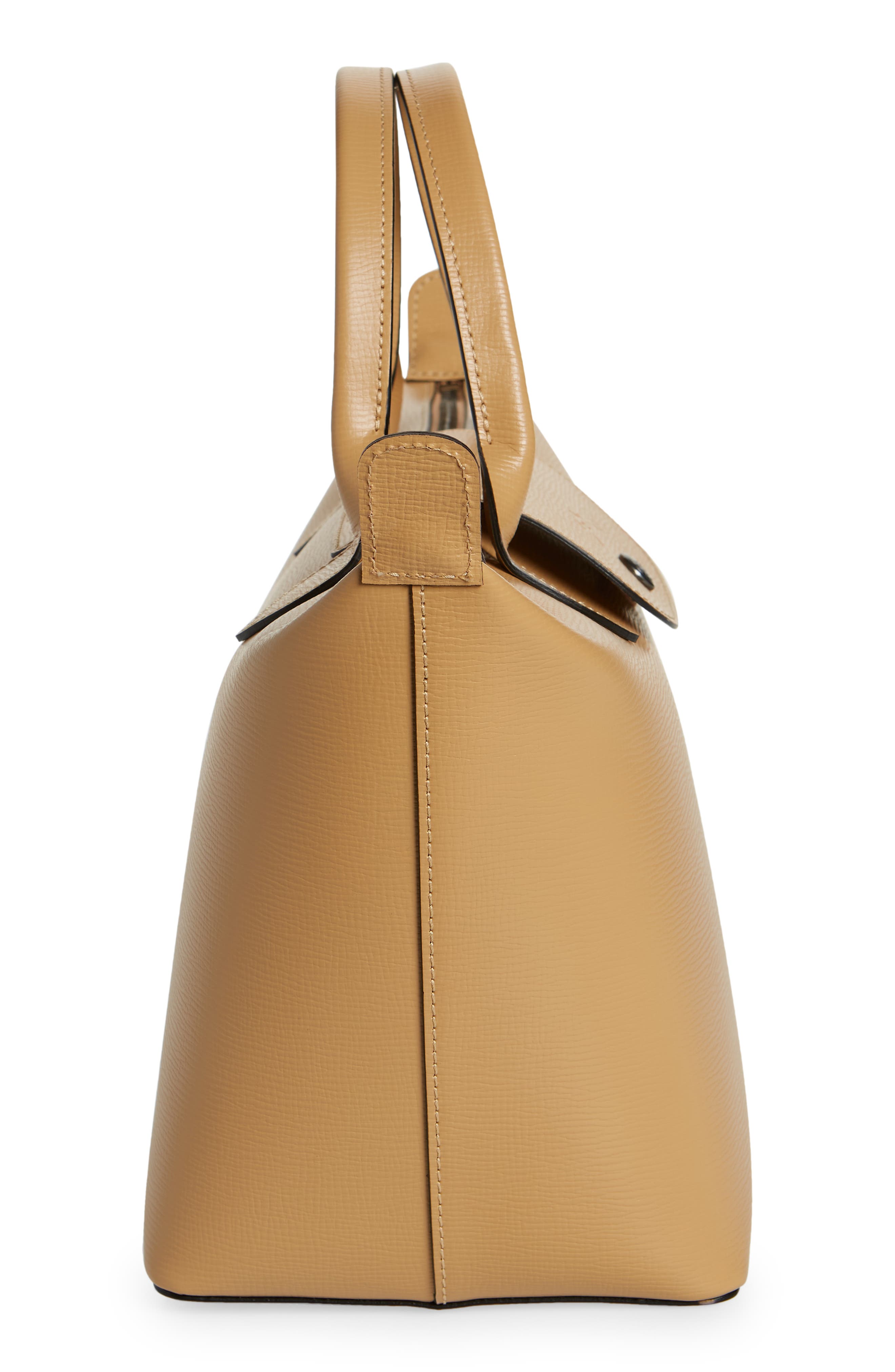 Longchamp Le Pliage Cuir Leather Satchel, Alternate, color, 