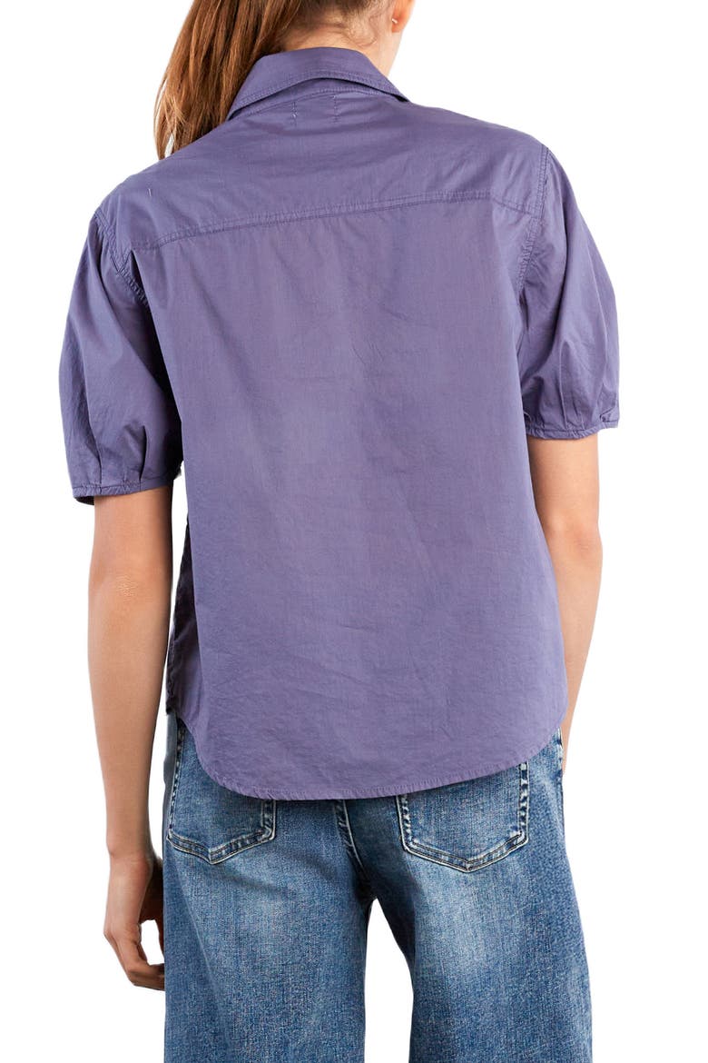 Pincess Pleated Shirt, Alternate, color, BLUE GARNITE