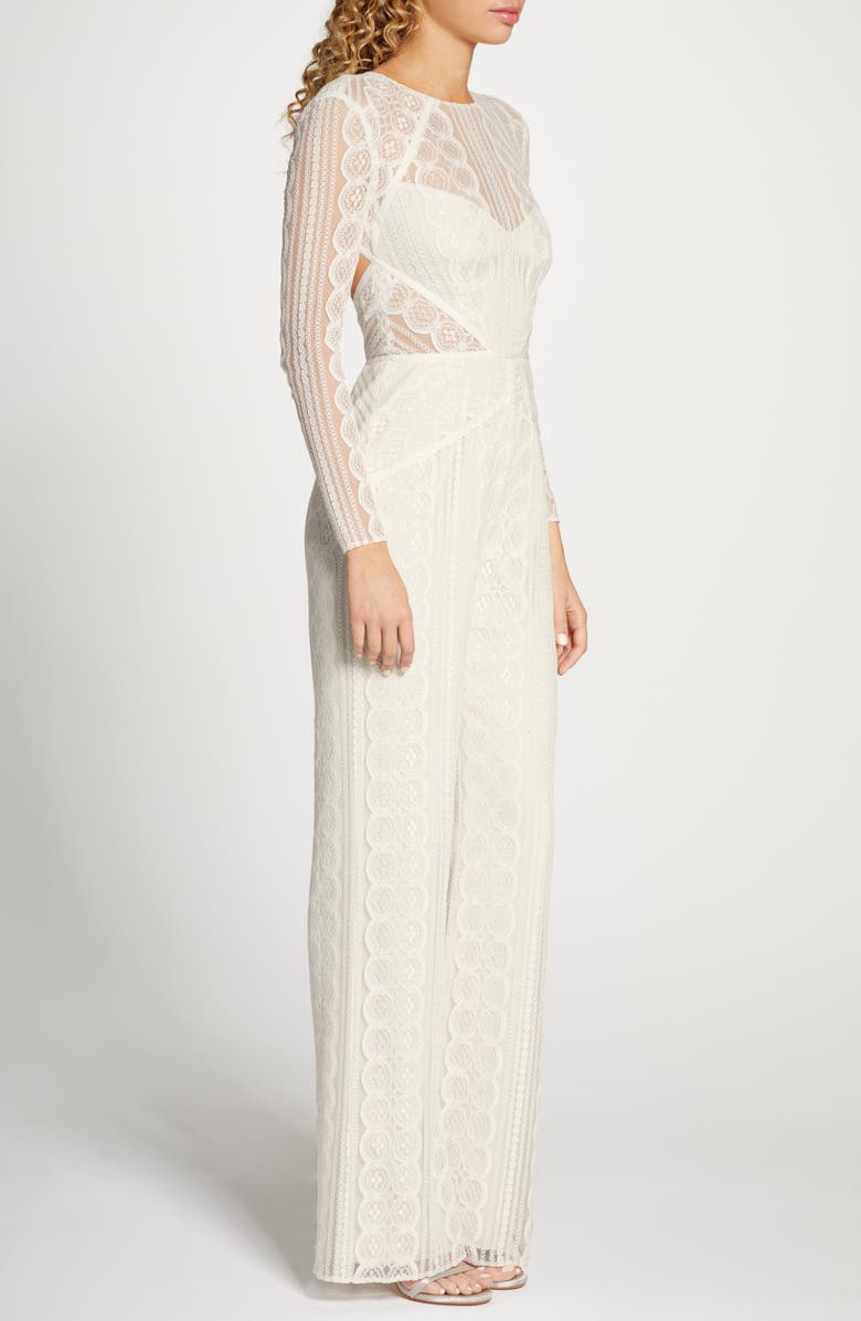 By Watters Curtis Long Sleeve Lace Jumpsuit, Alternate, color,
