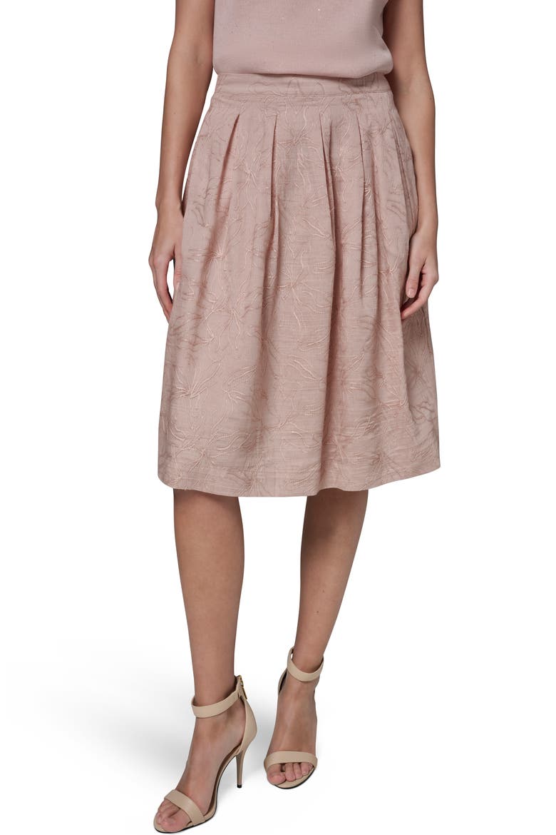 Embroidered Skirt, Main, color, SNOW PETAL