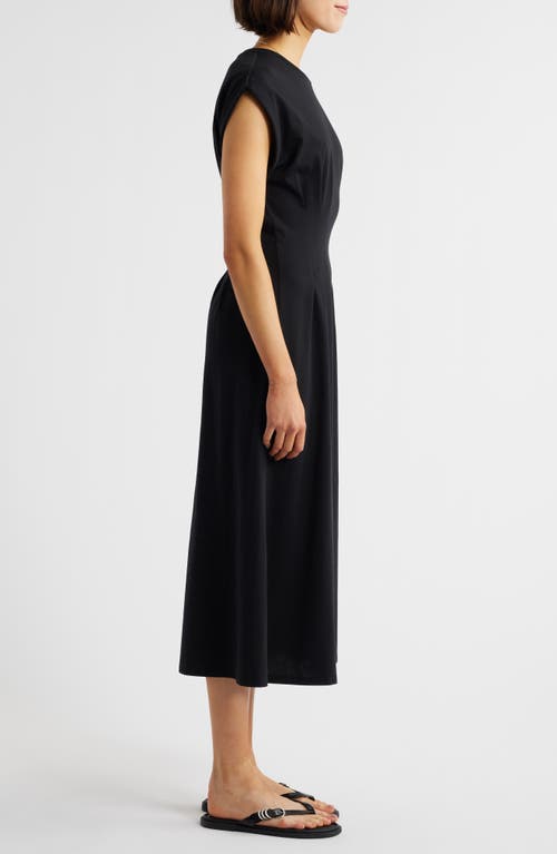 Frame The Jersey Organic Cotton A-line Dress In Black