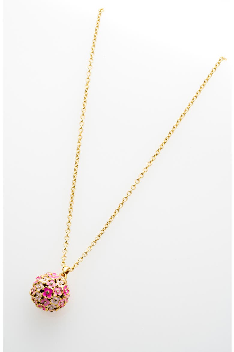 Bonbon Bouquet Ball Pendant Necklace, Alternate, color, METALLIC GOLD