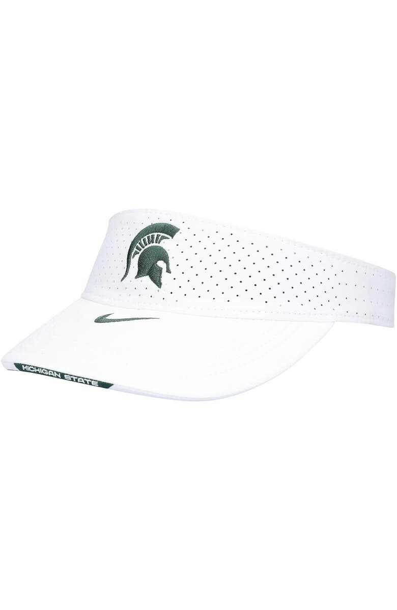 Nike Men's Nike White Michigan State Spartans 2021 Sideline Performance Visor, Alternate, color, 