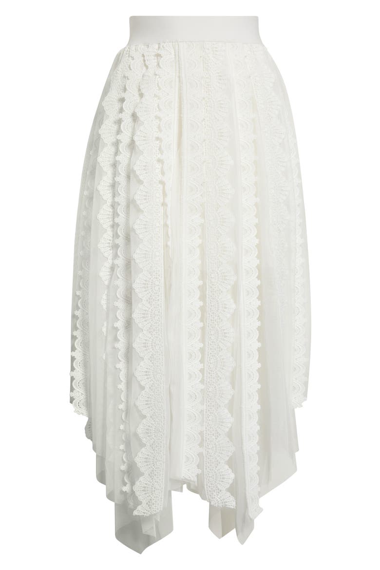 Vashtie Mixed Lace Handkerchief Hem Skirt, Alternate, color, OPTIC WHITE