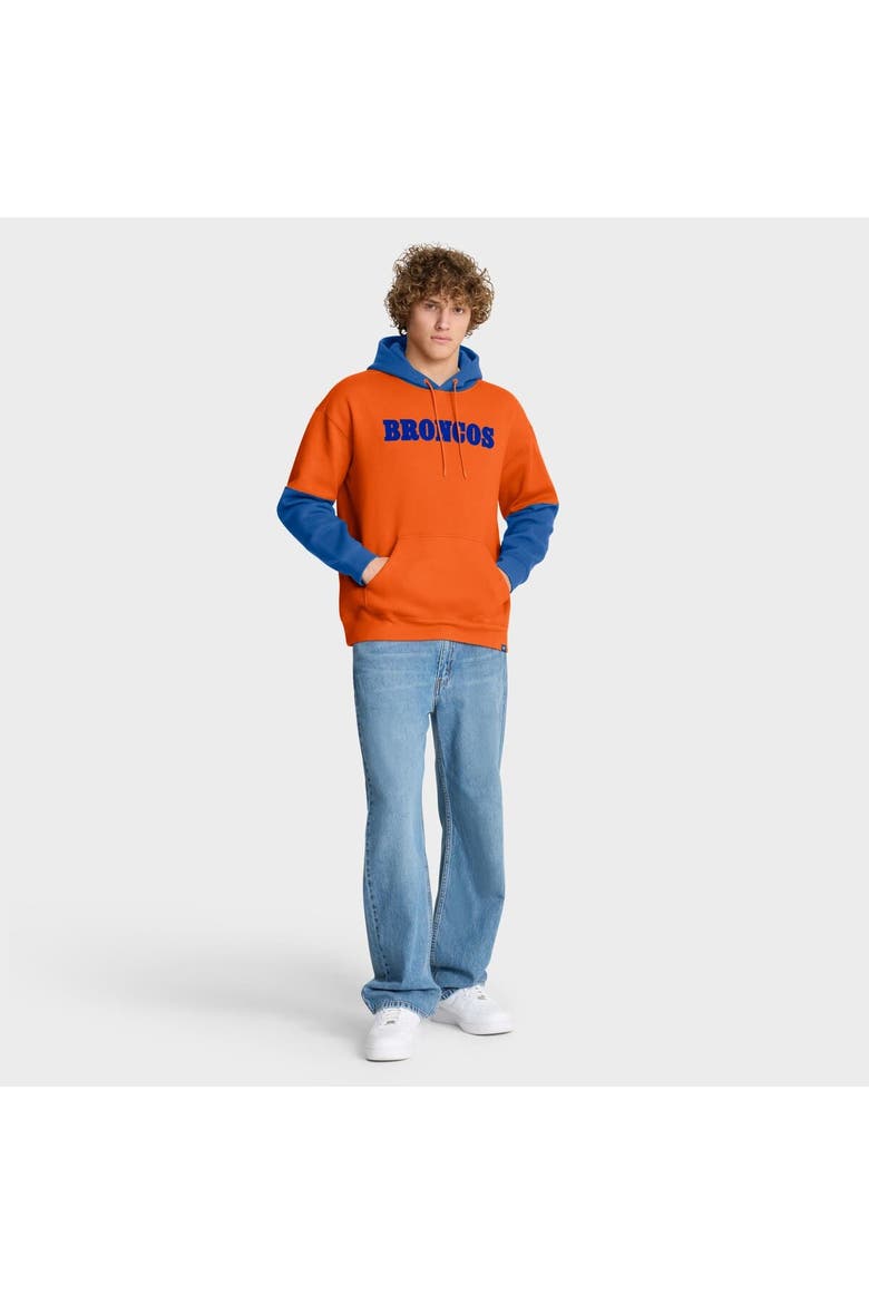Men's Fanatics Orange Denver Broncos Helmet Retro Pullover Hoodie, Alternate, color, Orange