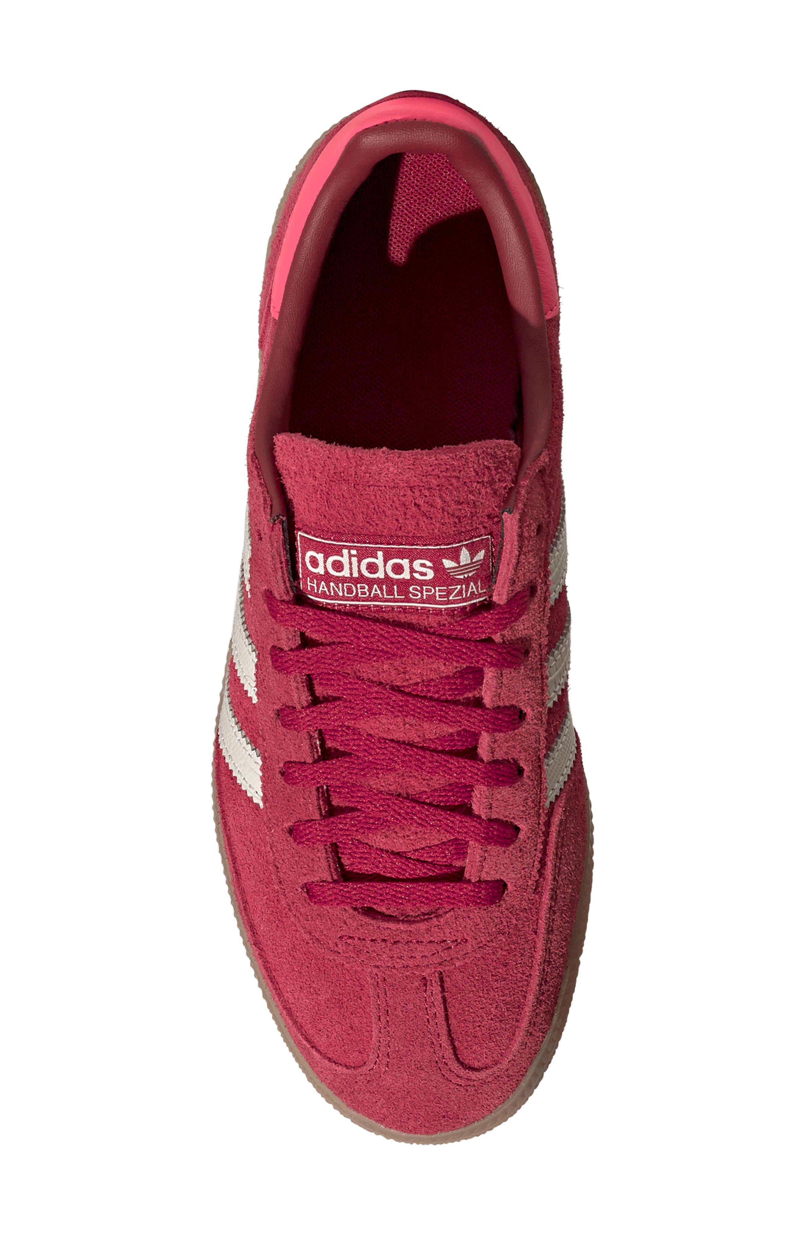 Handball Spezial Sneaker, Alternate, color, RED/ OFF WHITE/ SOLAR TURBO