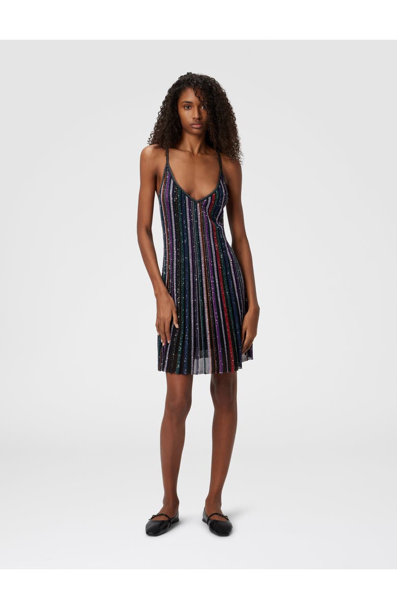 Missoni Mini Dress With Interlaced Straps, Alternate, color, Multicoloured