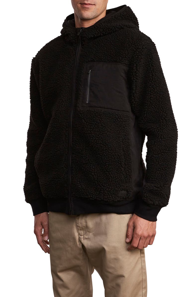 RVCA Knoll Fleece Zip Hoodie, Alternate, color, 