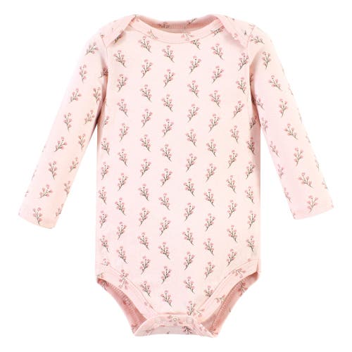 Hudson Baby Little Soft Cotton Long-sleeve One-piece 3pk