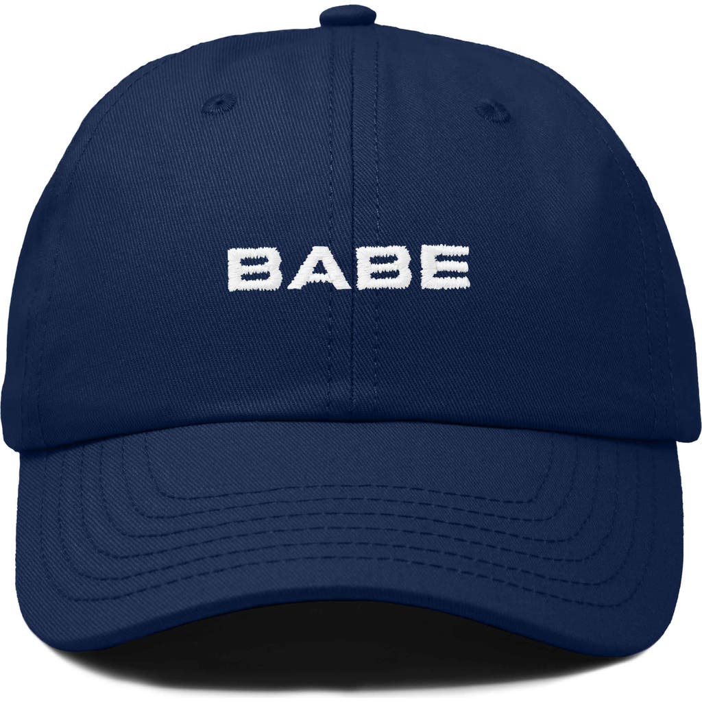 Dalix Babe Embroidered Cap In Navy Blue
