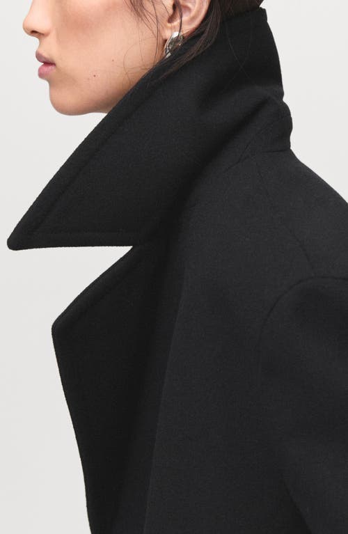 Mango Goya Double Breasted Blazer In Black