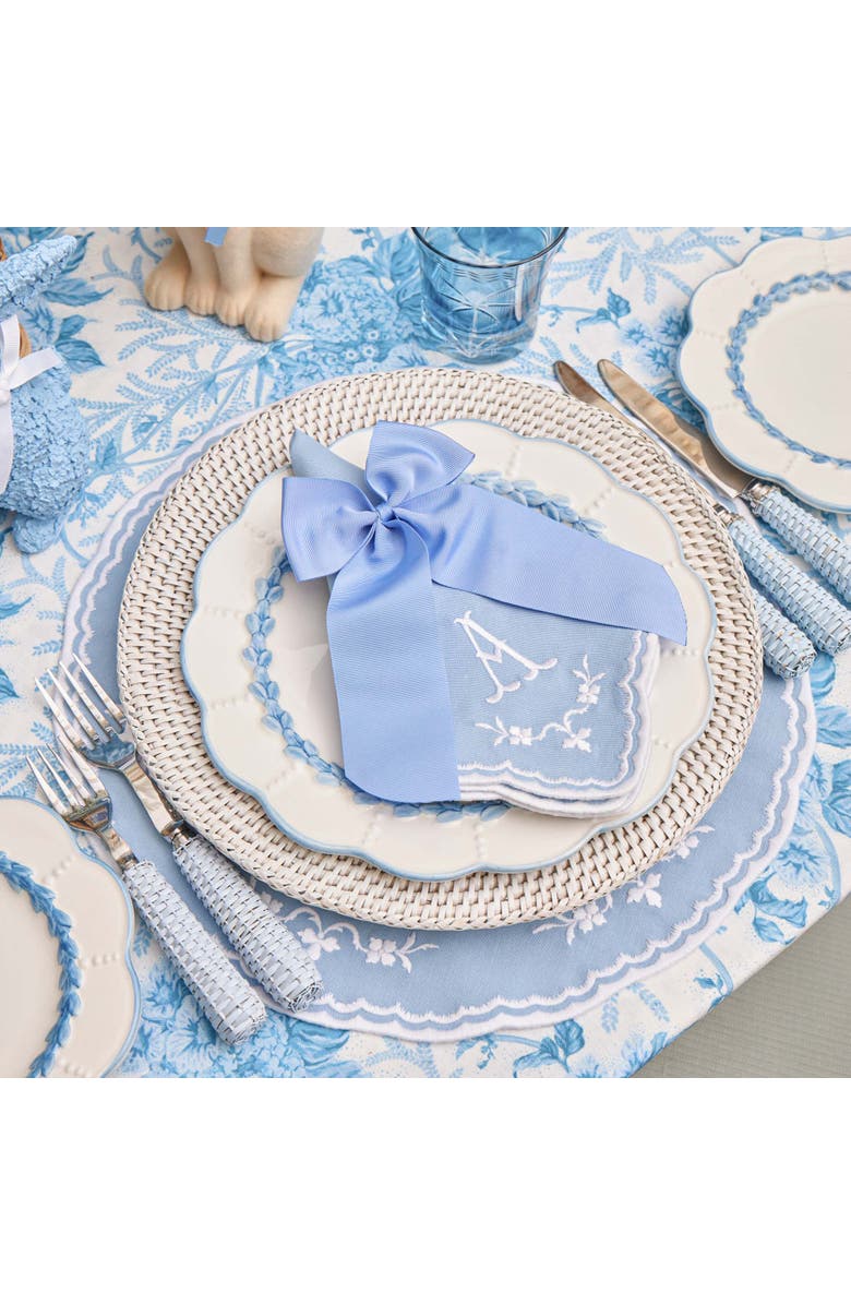 Mrs. Alice Rattan Charger Plates, Alternate, color, White