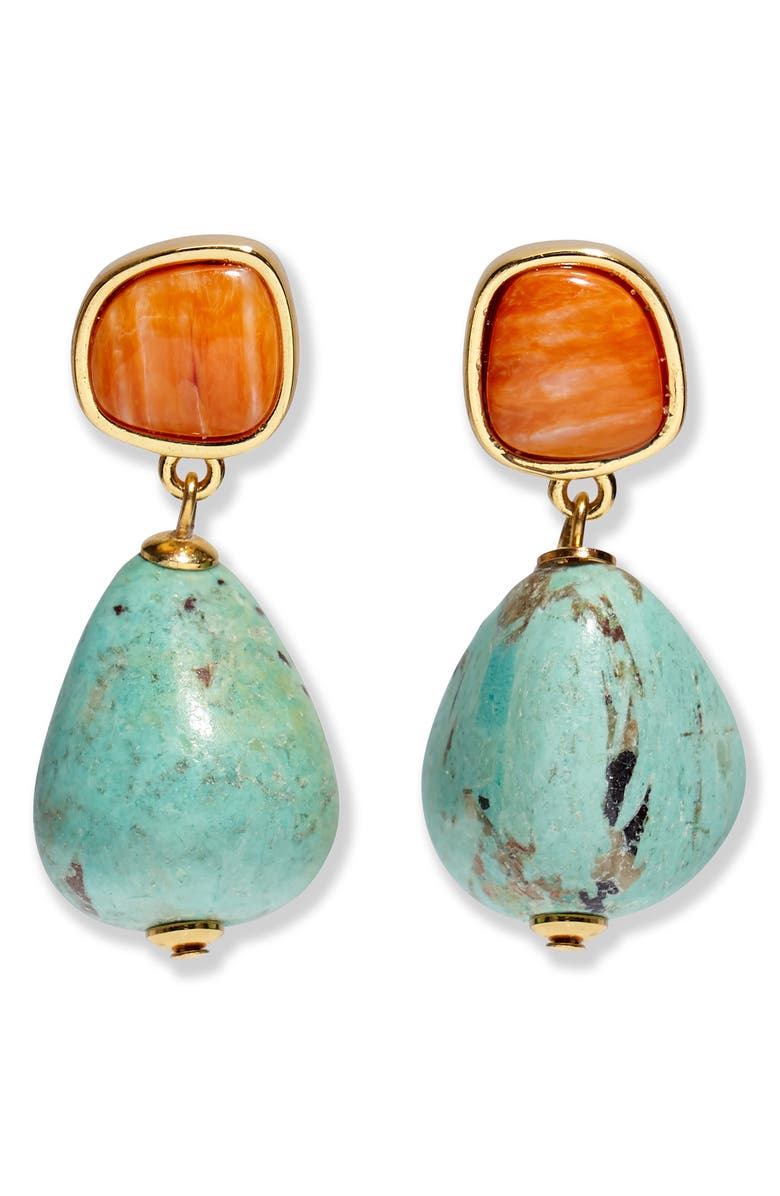 Lizzie Fortunato Citrus Splash Drop Earrings, Main, color, Turquoise Multi