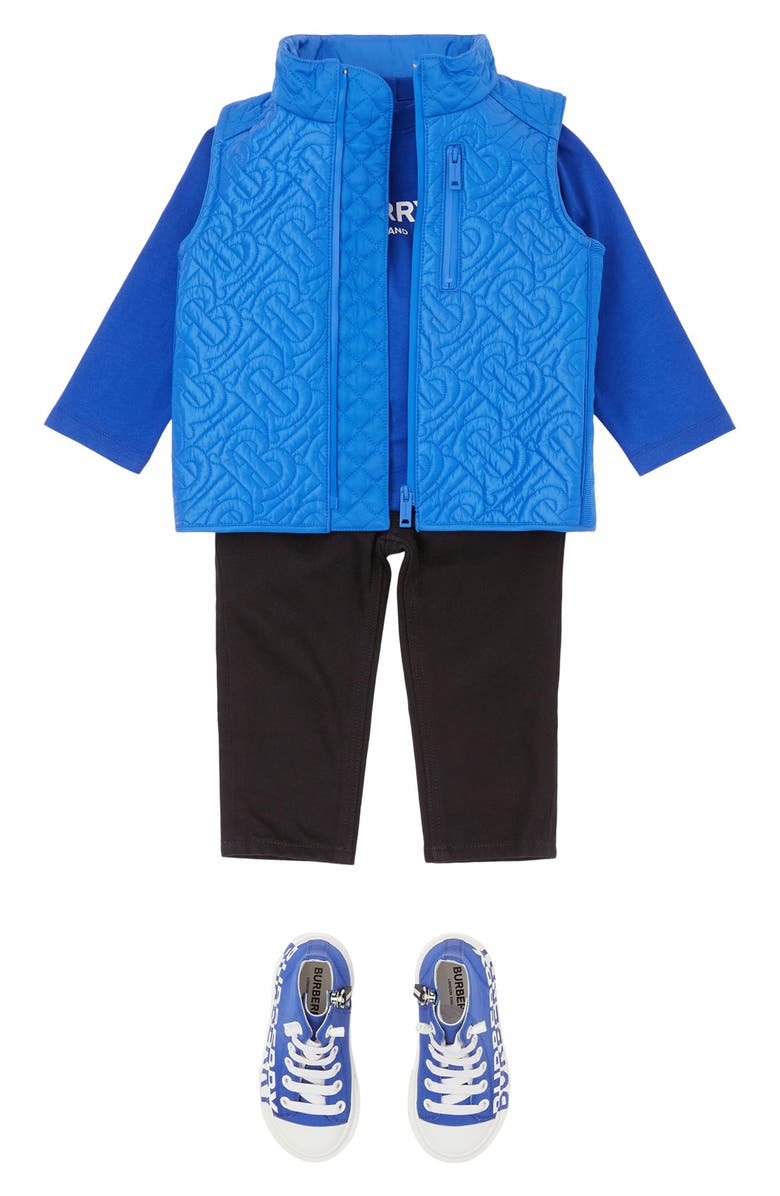 Burberry Kids' Giaden TB Monogram Quilted Vest, Alternate, color,