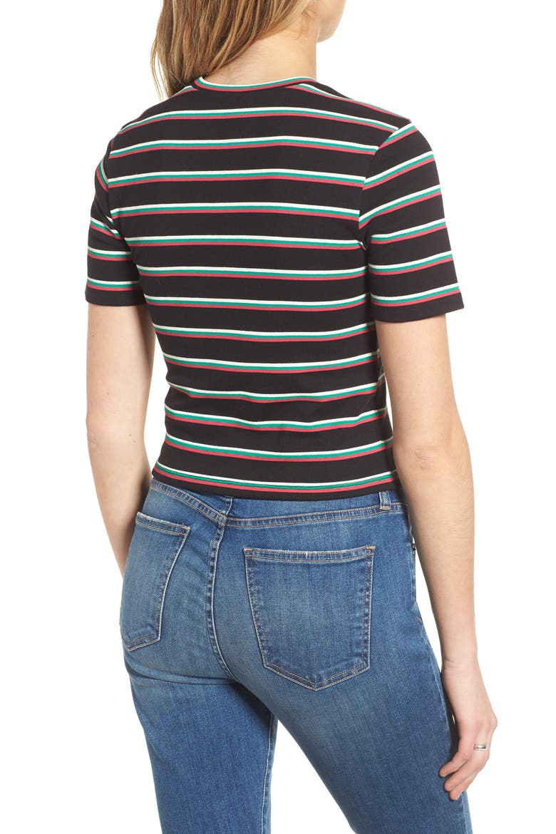Stripe Crop Tee, Alternate, color, BLACK ALDER STRIPE