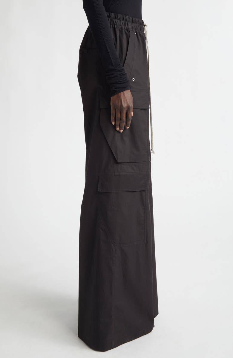 Rick Owens Cargobelas Cotton Cargo Pants, Alternate, color, Black