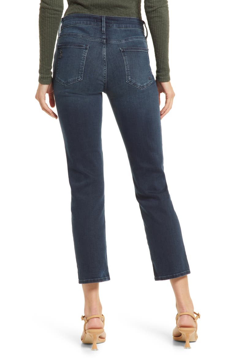 Cher High Waist Ankle Slim Straight Leg Jeans, Alternate, color, ECLIPSE