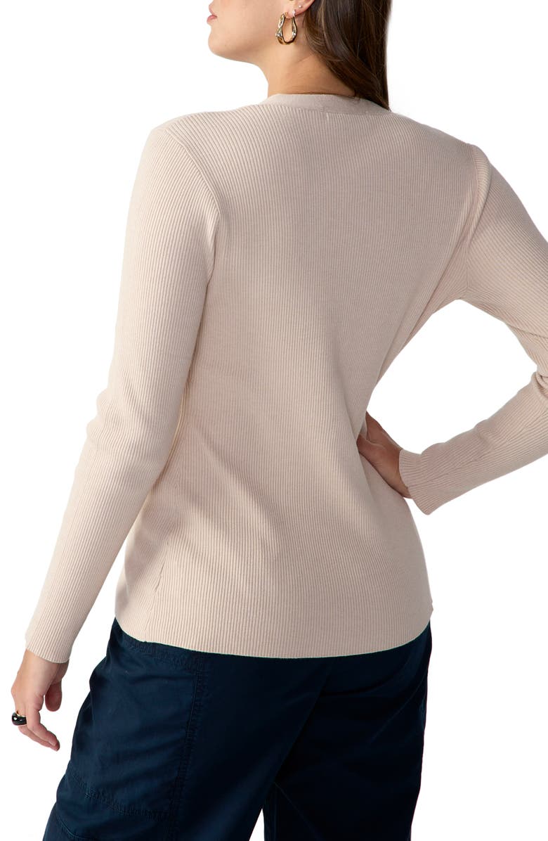 Sanctuary Off Duty Cotton Blend Cardigan, Alternate, color, Toasted Ma